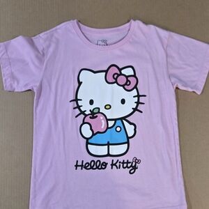 Hello Kitty Pink Tee with Blue Accents
